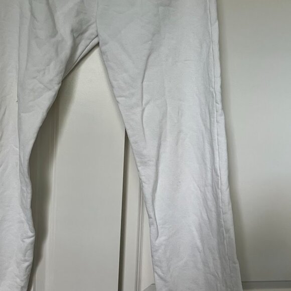 BRANDY MELVILLE White Elastic Waist Wide Leg Sweat Lounge Pants One Size - Picture 4 of 12